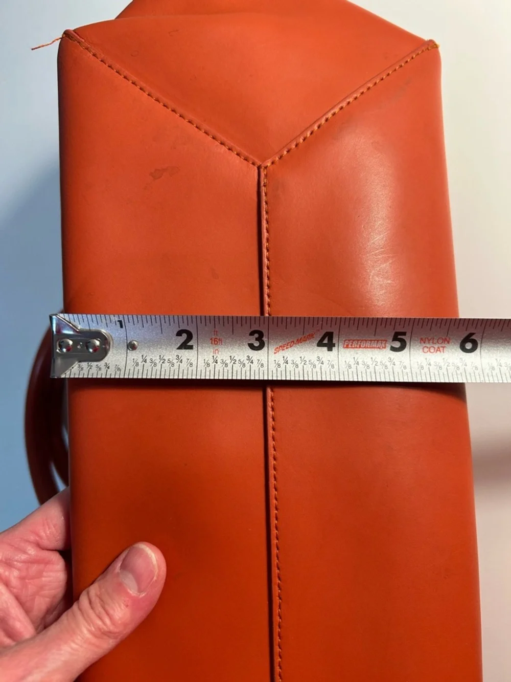 Teddy Blake Orange Croc-Embossed Leather Satchel Purse - Picture 3 of 10